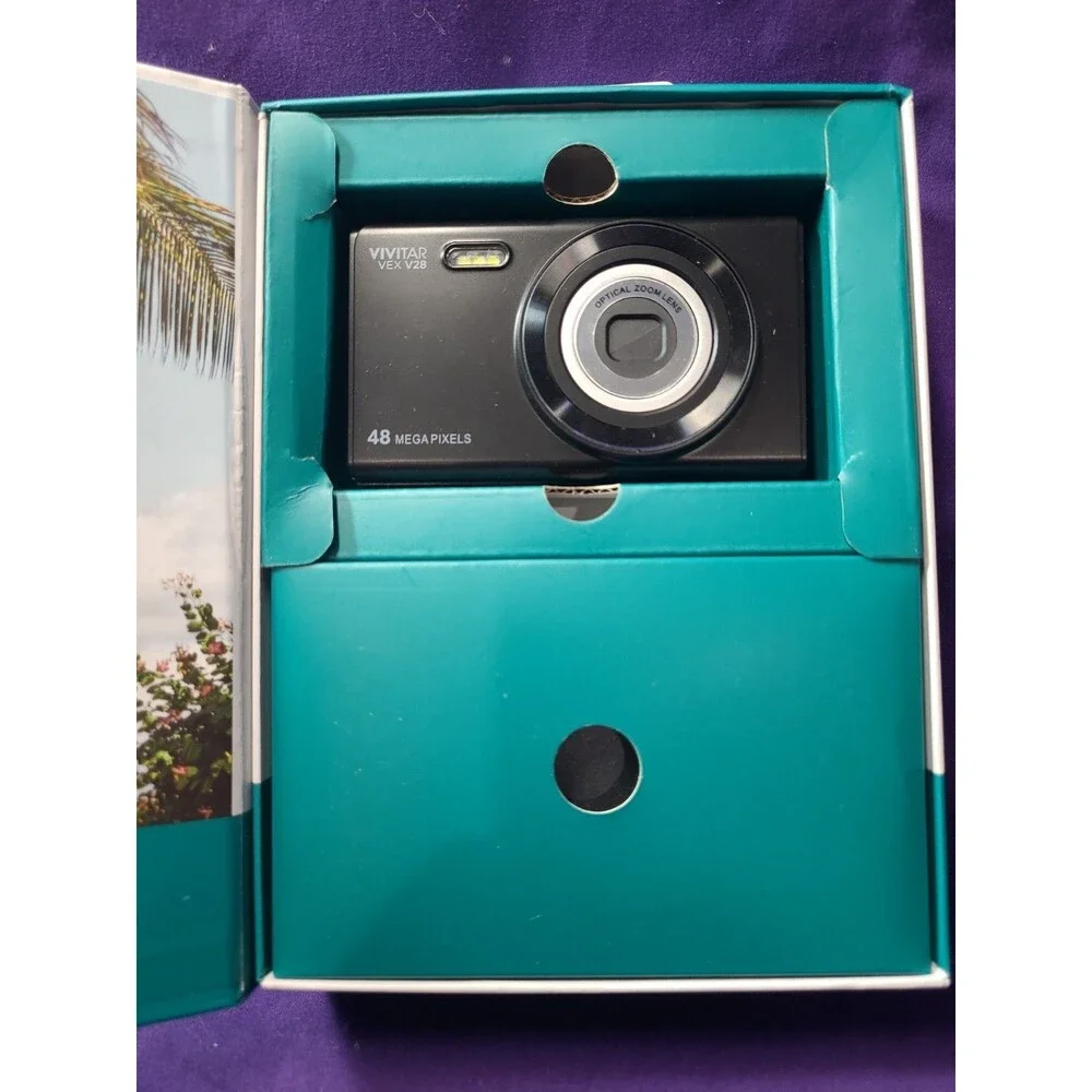Vivitar VEXV28 48MP Digital Camera Optical Zoom HD Video~Flash~Black~New~